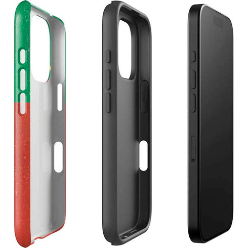 Portugal Flag Distressed iPhone 16 Pro Impact Case